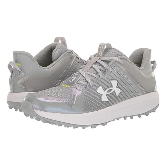 Under Armour yard turf baseball shoes grey white 8 NEW main image 5